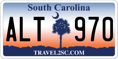 SC license plate ALT970