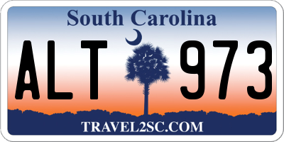 SC license plate ALT973