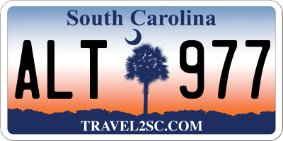 SC license plate ALT977