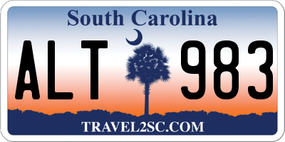 SC license plate ALT983