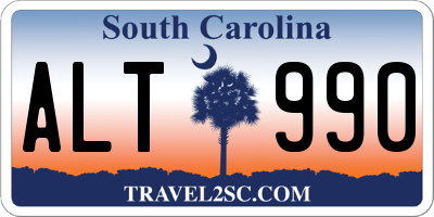 SC license plate ALT990