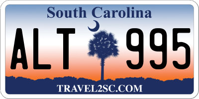SC license plate ALT995