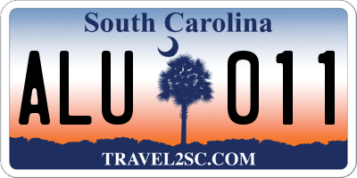 SC license plate ALU011