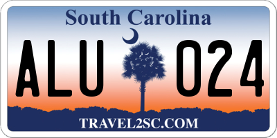 SC license plate ALU024