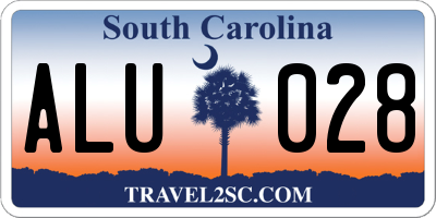 SC license plate ALU028
