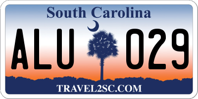 SC license plate ALU029