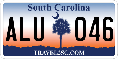SC license plate ALU046