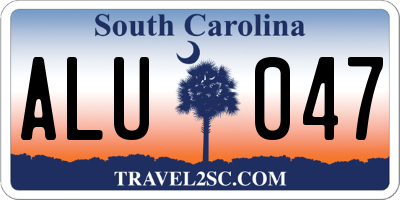 SC license plate ALU047