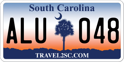 SC license plate ALU048
