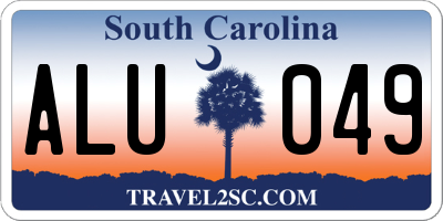 SC license plate ALU049