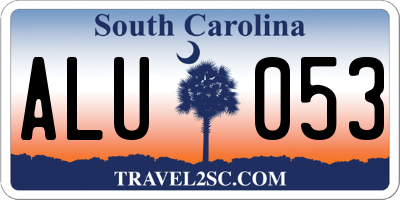 SC license plate ALU053