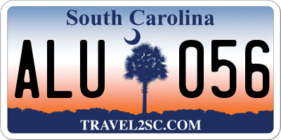 SC license plate ALU056