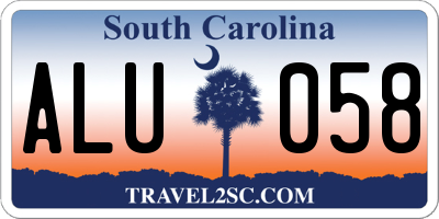 SC license plate ALU058