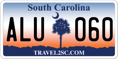 SC license plate ALU060