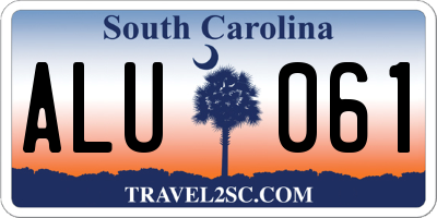 SC license plate ALU061