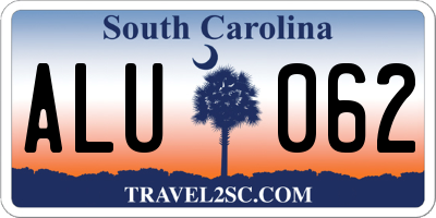 SC license plate ALU062