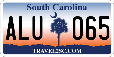 SC license plate ALU065