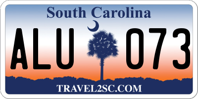 SC license plate ALU073