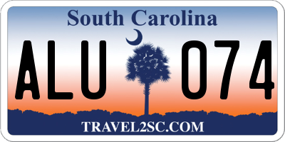 SC license plate ALU074