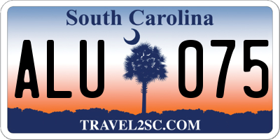 SC license plate ALU075