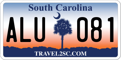 SC license plate ALU081