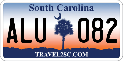 SC license plate ALU082
