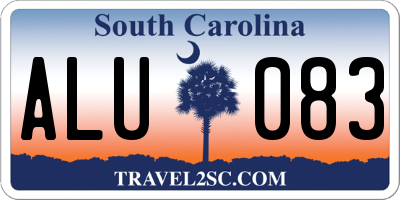 SC license plate ALU083