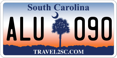 SC license plate ALU090