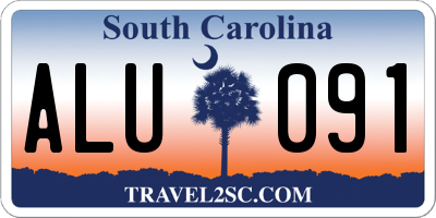 SC license plate ALU091
