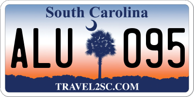 SC license plate ALU095