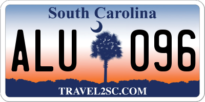 SC license plate ALU096