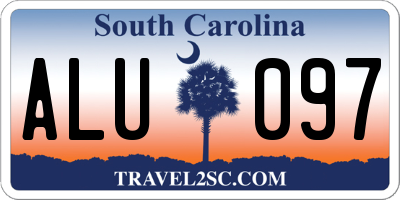 SC license plate ALU097