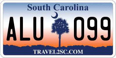 SC license plate ALU099
