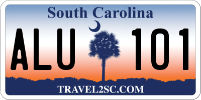 SC license plate ALU101