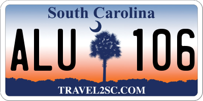 SC license plate ALU106