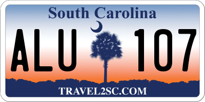 SC license plate ALU107