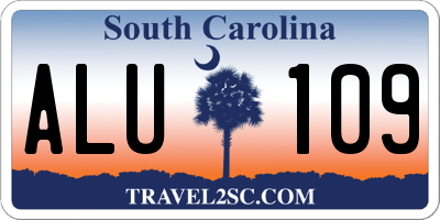 SC license plate ALU109