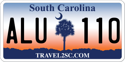 SC license plate ALU110