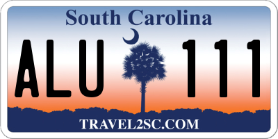 SC license plate ALU111