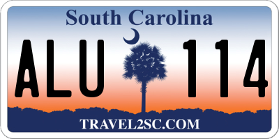 SC license plate ALU114