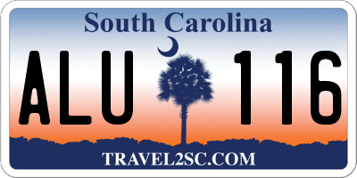SC license plate ALU116