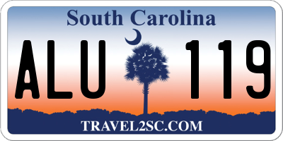 SC license plate ALU119