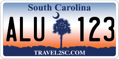 SC license plate ALU123