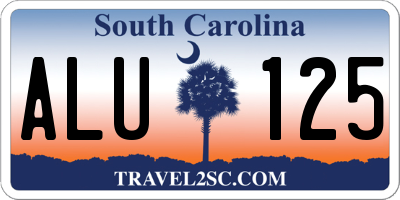 SC license plate ALU125