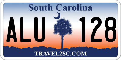 SC license plate ALU128