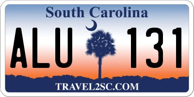SC license plate ALU131
