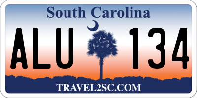 SC license plate ALU134