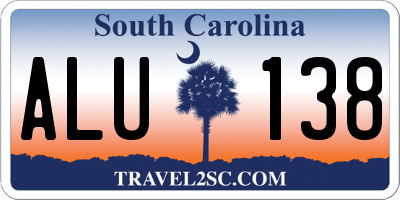 SC license plate ALU138