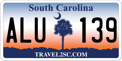 SC license plate ALU139