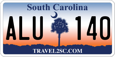 SC license plate ALU140